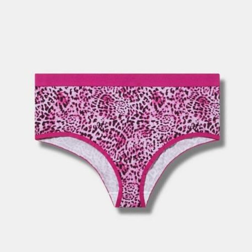 Torrid - Cotton Mid-Rise Cheeky Panty in Pink Mystic Leopard​​​​​​​